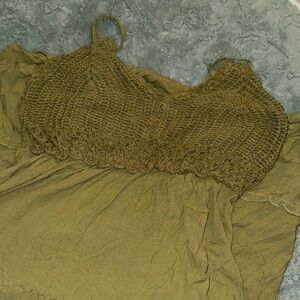 Olive Green Knit Women's Top